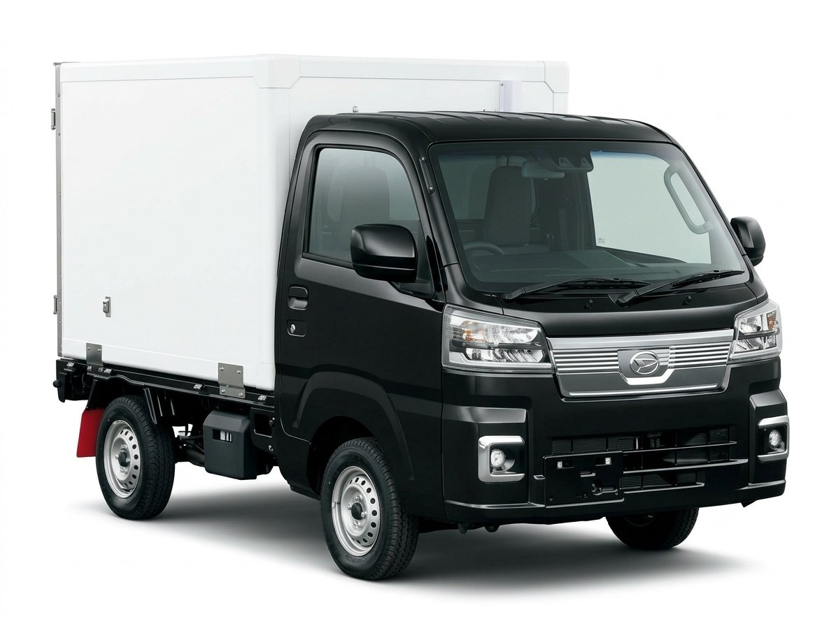 軽トラックの荷台を箱型にした軽冷凍バン（ダイハツ ハイゼット）